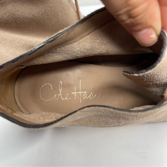 COLE HAAN Stephanie Chukka Suede Platform Oxford Heel Boot Nike Air Sz 6 - Picture 14 of 15